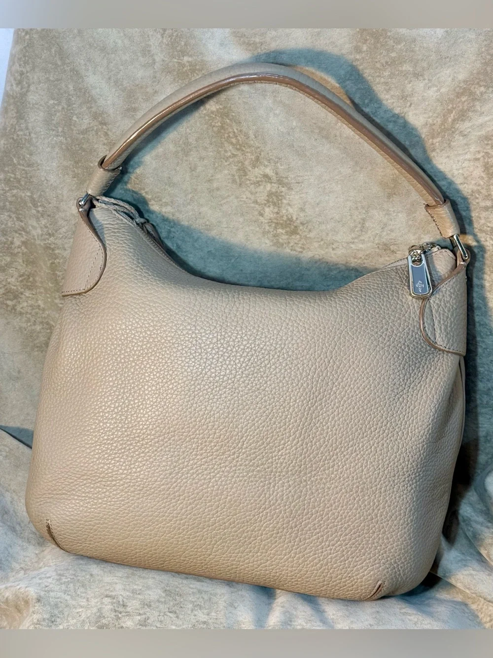 Cole Haan Leather Hobo Bag and Wallet Set - Classic Beige